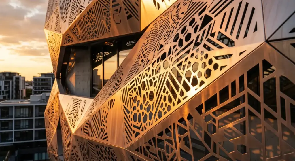 كلادينج معدني للواجهات 2026: ACP + CNC + 6 أنواع + أسعار + دراسة حالة