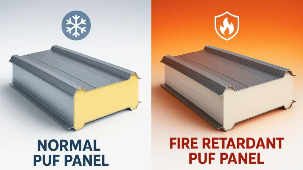 Normal PUF Panels (PUR Panels) vs Fire Retardant Panels (PIR Panel)
